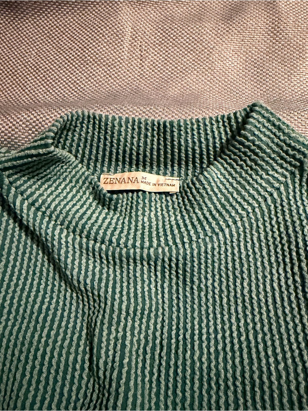 NWOT Zenana ribbed knit pants set in kelly green - Picture 3 of 4